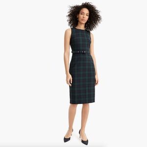 J Crew Plaid belted shift dress, size 4
